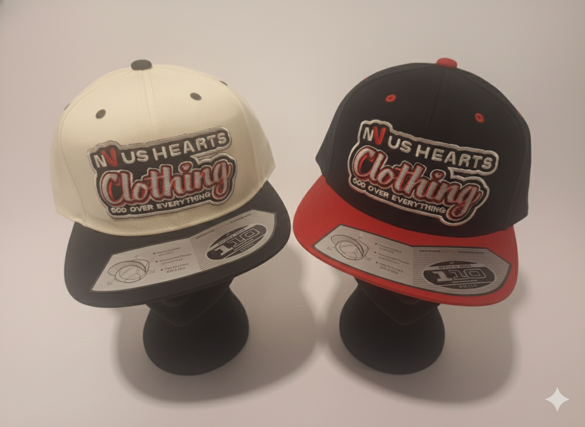 NVUS HEARTS Logo God Over Everything Snapback