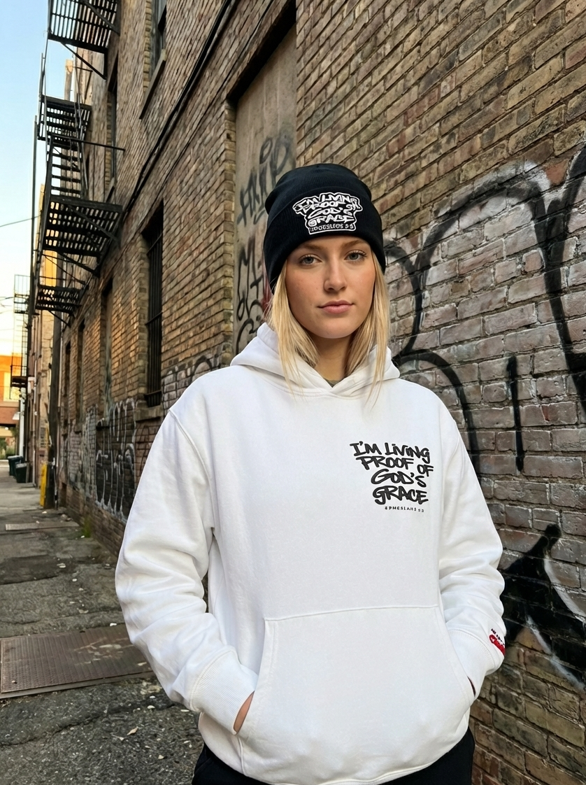 Living Proof of God’s Grace Hoodie — Ephesians 2:8