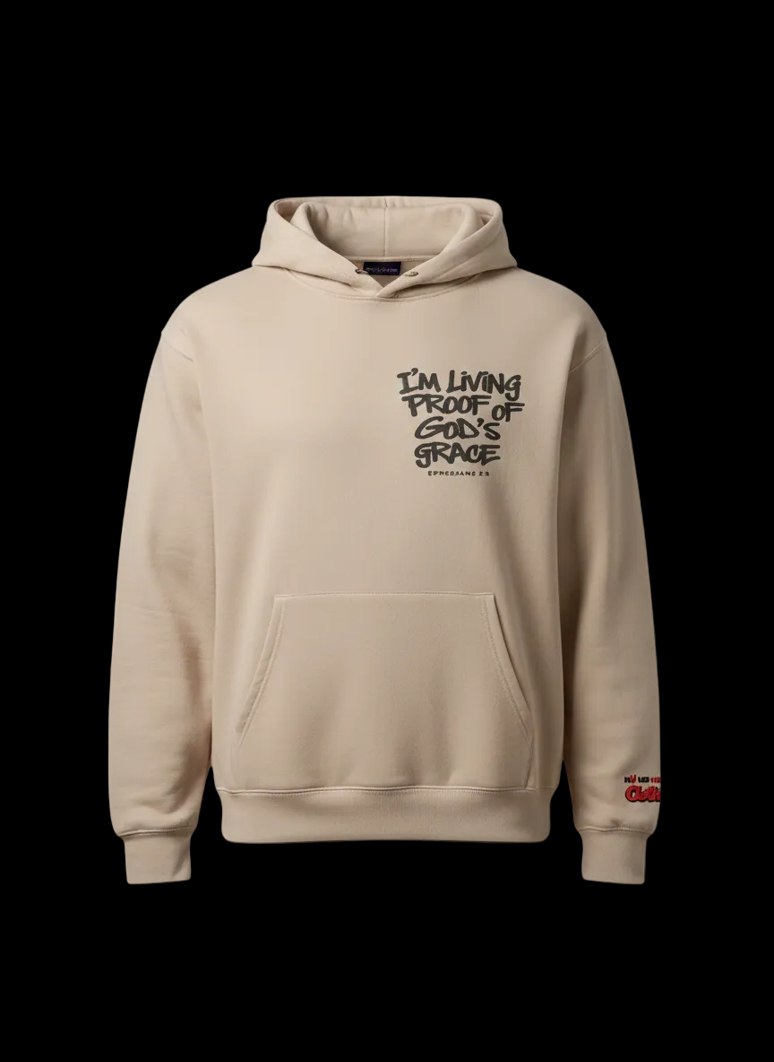 Living Proof of God’s Grace Hoodie — Ephesians 2:8