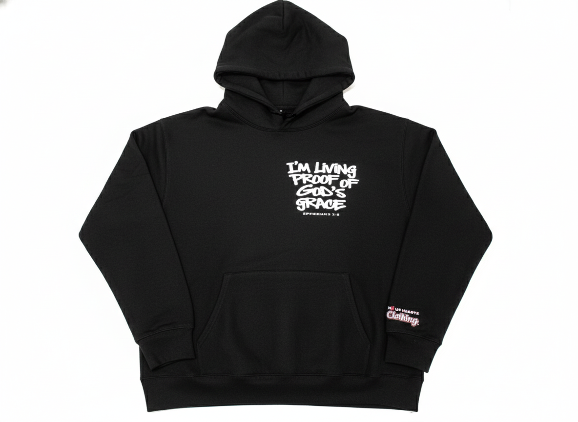 Living Proof of God’s Grace Hoodie — Ephesians 2:8